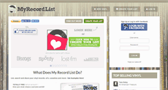 Desktop Screenshot of myrecordlist.com